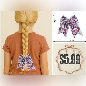 Festive Santa Hair Bow